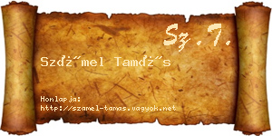 Számel Tamás névjegykártya